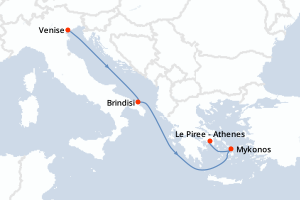 Itinéraire croisière MSC Croisières au départ de Venise