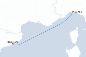Itinéraire croisière MSC Croisières au départ de Genes