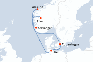 Itinéraire croisière Costa Croisières au départ de Kiel