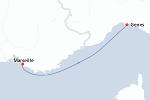 Itinéraire croisière MSC Croisières au départ de Genes