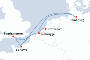 Itinéraire croisière MSC Croisières au départ de Rotterdam