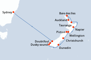 Itinéraire croisière Celebrity Cruises au départ de Auckland