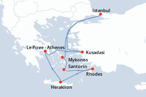 Itinéraire croisière Norwegian Cruise Line au départ de Le Piree - Athenes