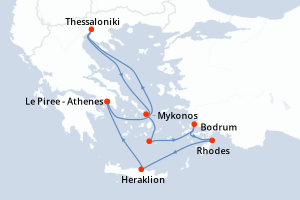 Itinéraire croisière Norwegian Cruise Line au départ de Le Piree - Athenes