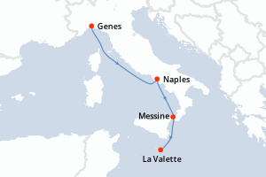 Itinéraire croisière MSC Croisières au départ de Genes