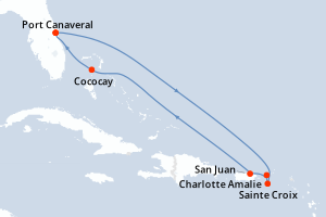 Itinéraire croisière Royal Caribbean au départ de Port Canaveral