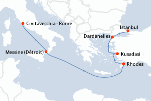 Itinéraire croisière Cunard au départ de Civitavecchia - Rome