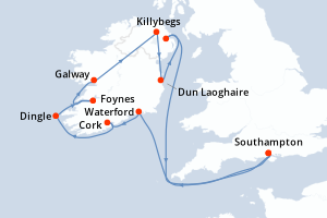 Itinéraire croisière Norwegian Cruise Line au départ de Southampton