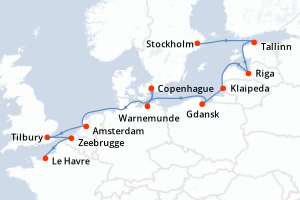 Itinéraire croisière Norwegian Cruise Line au départ de Stockholm