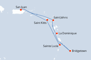 Itinéraire croisière Disney Cruise Line au départ de San Juan