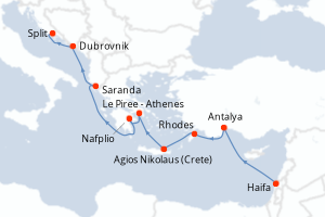 Itinéraire croisière Silversea au départ de Haifa