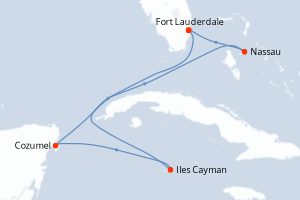 Itinéraire croisière Celebrity Cruises au départ de Fort Lauderdale