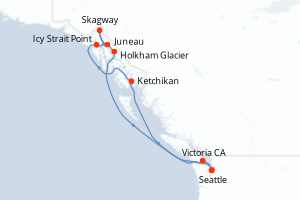 Itinéraire croisière Norwegian Cruise Line au départ de Seattle