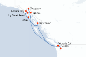 Itinéraire croisière Norwegian Cruise Line au départ de Seattle