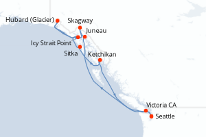 Itinéraire croisière Norwegian Cruise Line au départ de Seattle