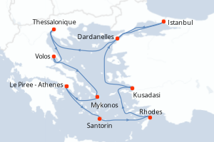 Itinéraire croisière Silversea au départ de Le Piree - Athenes