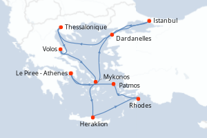 Itinéraire croisière Silversea au départ de Le Piree - Athenes