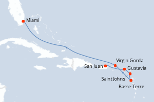 Itinéraire croisière Explora Journeys au départ de San Juan