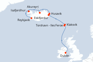 Itinéraire croisière Azamara au départ de Dublin