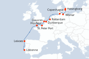 Itinéraire croisière Azamara au départ de Lisbonne