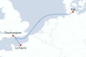 Itinéraire croisière MSC Croisières au départ de Le Havre