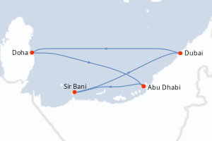 Itinéraire croisière MSC YACHT CLUB au départ de Abu Dhabi