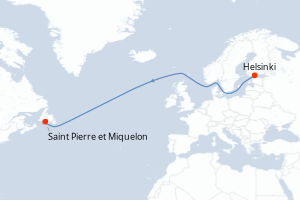 Itinéraire croisière Ponant au départ de Helsinki