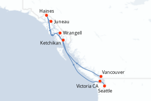 Itinéraire croisière Oceania Cruises au départ de Vancouver