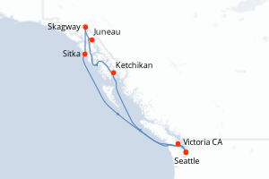 Itinéraire croisière Oceania Cruises au départ de Seattle