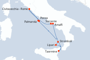 Itinéraire croisière Star Clippers au départ de Civitavecchia - Rome