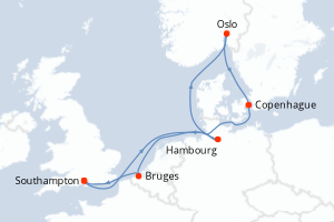 Itinéraire croisière Royal Caribbean au départ de Southampton