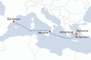 Itinéraire croisière Royal Caribbean au départ de Athenes