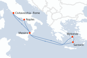 Itinéraire croisière Royal Caribbean au départ de Civitavecchia - Rome