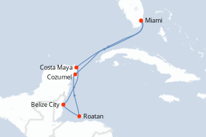 Itinéraire croisière Oceania Cruises au départ de Miami