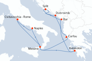 Itinéraire croisière Celebrity Cruises au départ de Civitavecchia - Rome