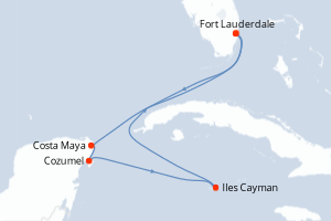 Itinéraire croisière Celebrity Cruises au départ de Fort Lauderdale