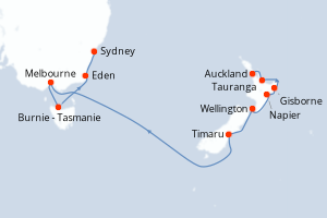 Itinéraire croisière Norwegian Cruise Line au départ de Auckland