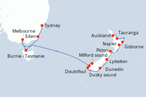 Itinéraire croisière Norwegian Cruise Line au départ de Sydney