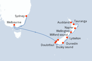 Itinéraire croisière Norwegian Cruise Line au départ de Sydney