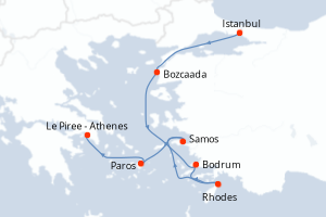 Itinéraire croisière Explora Journeys au départ de Istanbul