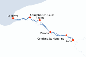 Itinéraire croisière Nicko cruises au départ de Paris