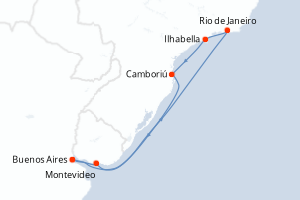 Itinéraire croisière Costa Croisières au départ de Buenos Aires