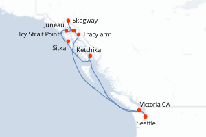 Itinéraire croisière Carnival au départ de Seattle