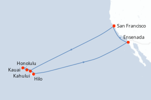 Itinéraire croisière Carnival au départ de San Francisco