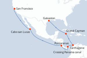 Itinéraire croisière Carnival au départ de San Francisco