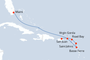 Itinéraire croisière Explora Journeys au départ de San Juan