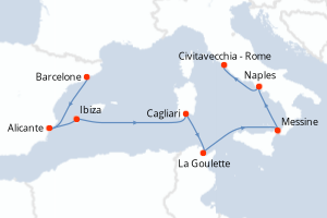 Itinéraire croisière Explora Journeys au départ de Barcelone