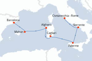 Itinéraire croisière Explora Journeys au départ de Civitavecchia - Rome