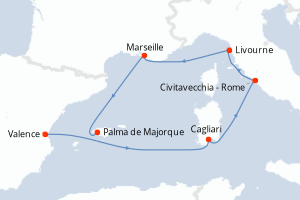 Itinéraire croisière MSC Croisières au départ de Valence