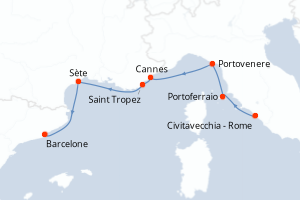 Itinéraire croisière Seabourn Cruise Line au départ de Civitavecchia - Rome